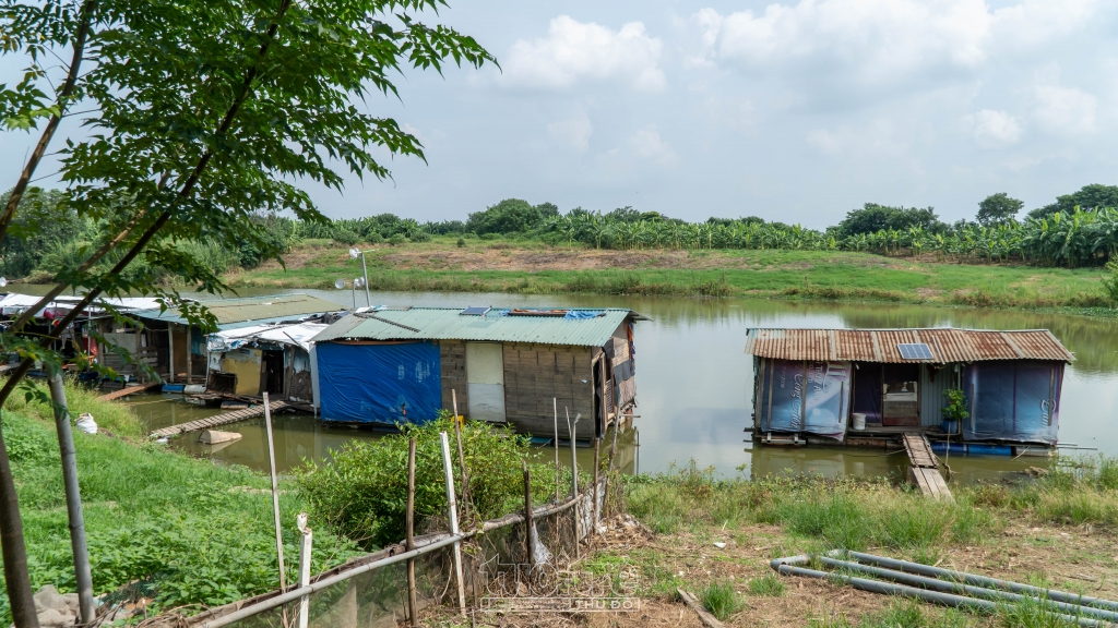 Khu xóm nghèo dưới chân cầu Long Biên này là nơi sinh sống của những người dân lao động nghèo ngoại tỉnh về Hà Nội mưu sinh, chủ yếu làm nghề lượm ve chai, cửu vạn....