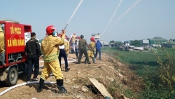 Lần đầu tiên diễn tập phương án phòng cháy chữa cháy trong làng nghề