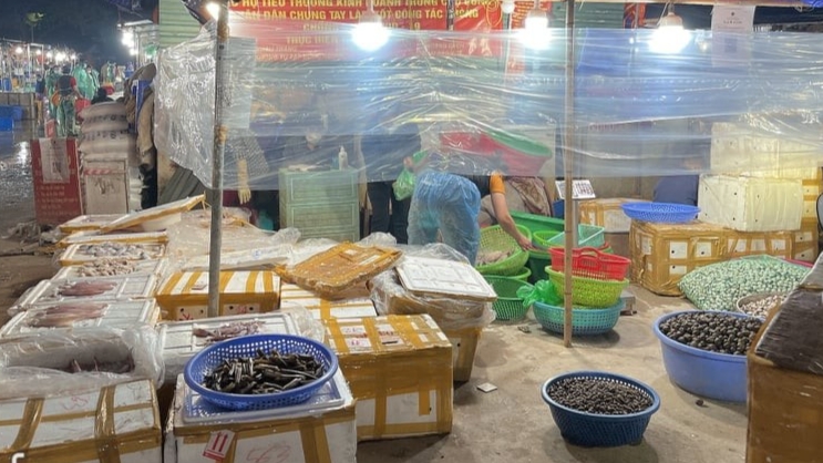 Kiểm tra công tác phòng chống dịch tại chợ đầu mối Hà Đông