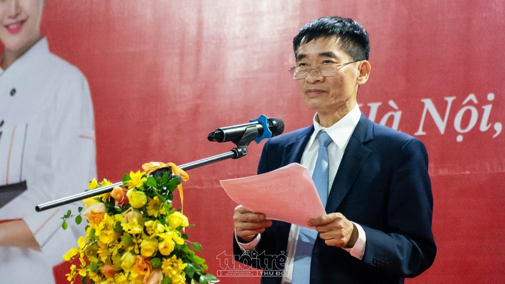 Đồng chí Trần Văn Thuật - Phó Chủ tịch Tổng Liên đoàn Lao động Việt Nam phát biểu bế mạc hội thi