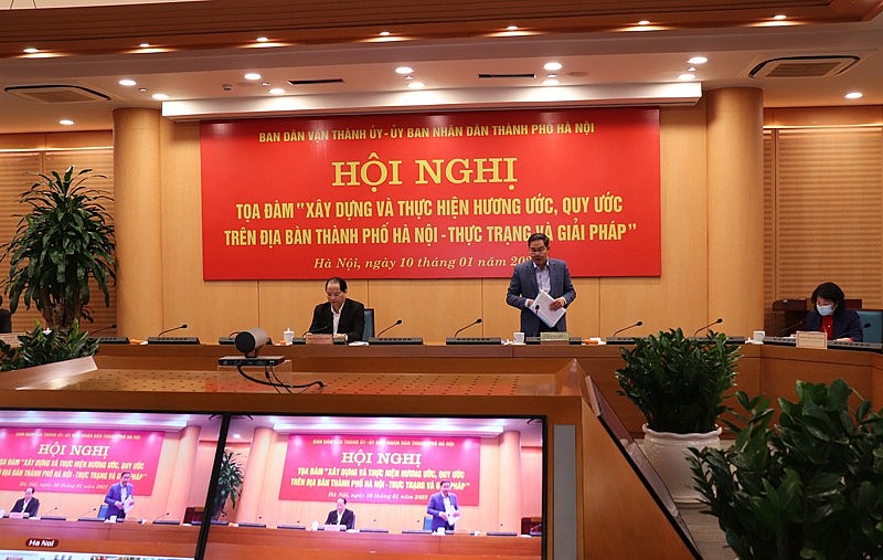 Phó Chủ tịch Thường trực UBND thành phố Hà Nội Lê Hồng Sơn phát biểu kết luận hội nghị.
