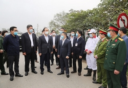 Chủ tịch HĐND TP Hà Nội Nguyễn Ngọc Tuấn kiểm tra công tác phòng, chống dịch Covid-19 tại huyện Mê Linh