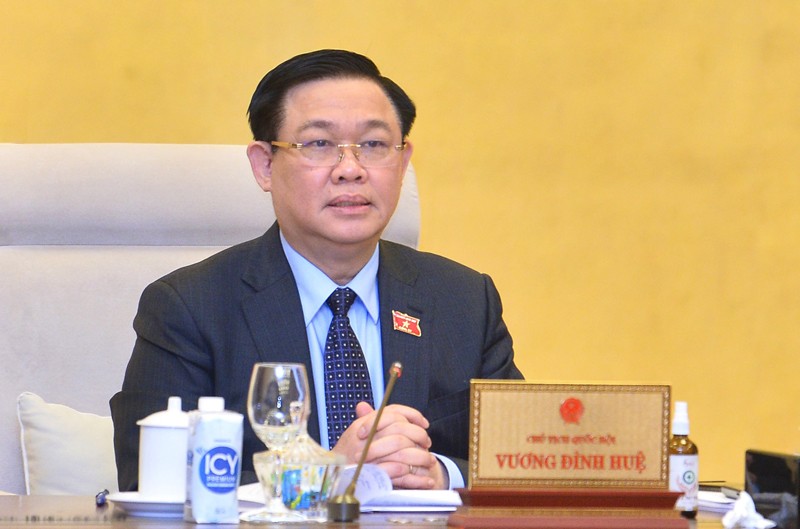 Chủ tịch Quốc hội Vương Đình Huệ phát biểu bế mạc phiên họp.