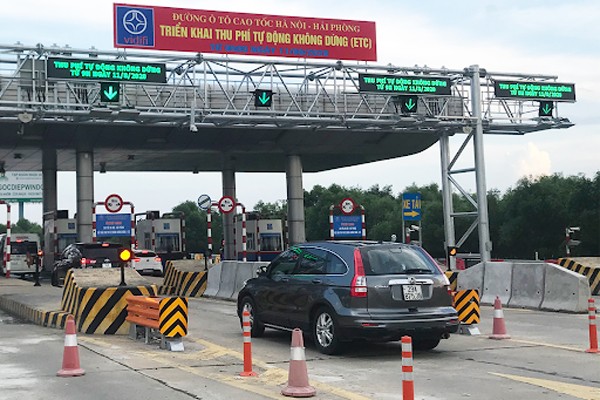 Thu phí tự động không dừng trên cao tốc Hà Nội-Hải Phòng