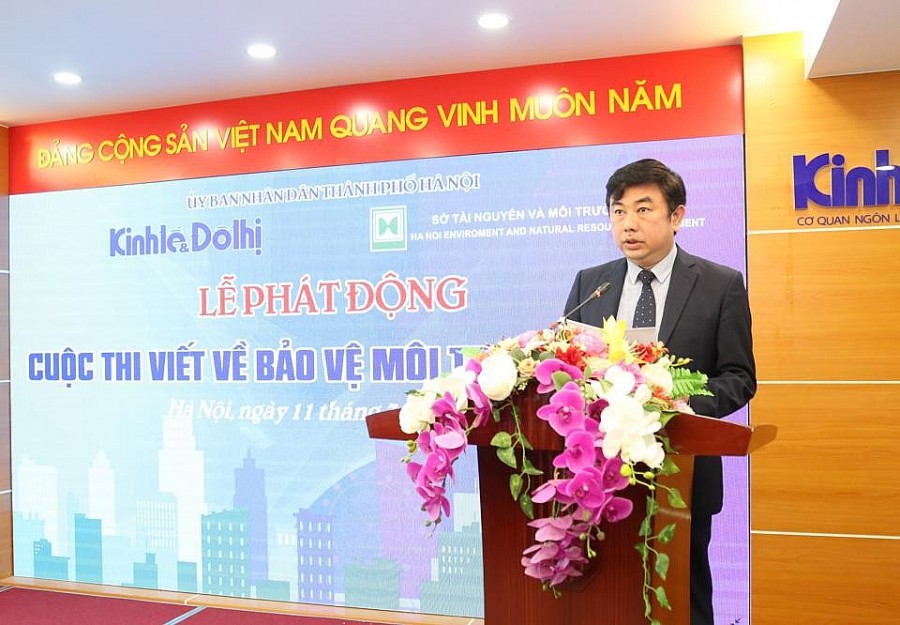 Tổng Biên tập Báo Kinh tế & Đô thị, Trưởng Ban tổ chức phát động cuộc thi viết Bảo vệ môi trường Thủ đô lần thứ II.