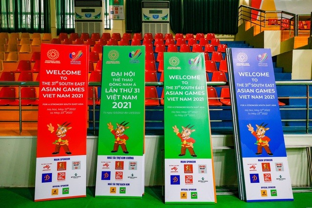 Pano, áp phích tuyên truyền SEA Games 31 đã được chuẩn bị sẵn sàng