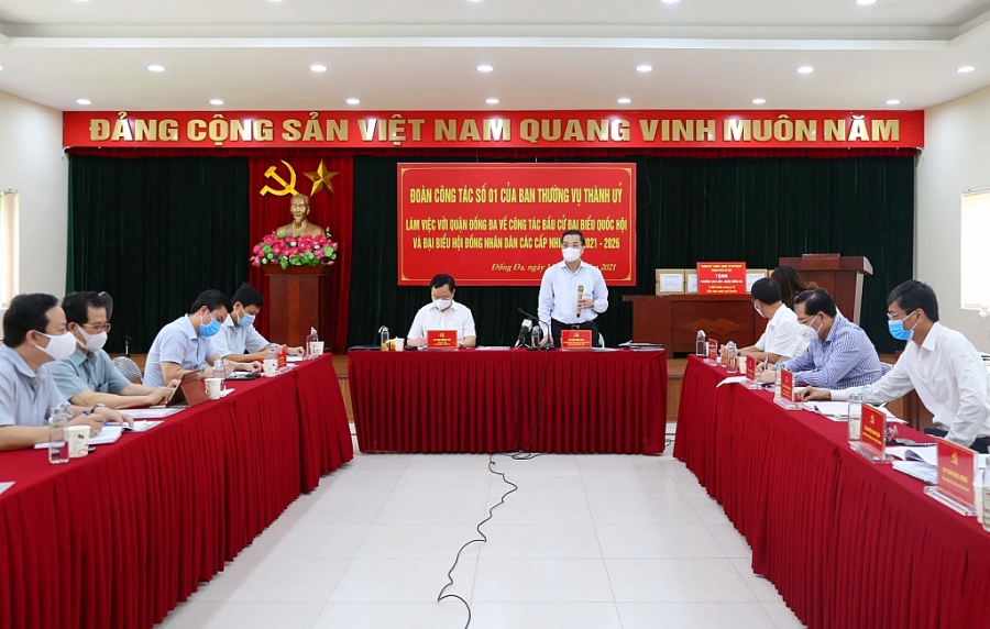 Quang cảnh buổi làm việc tại quận Đống Đa