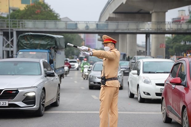 Công an TP Hà Nội phân luồng giao thông