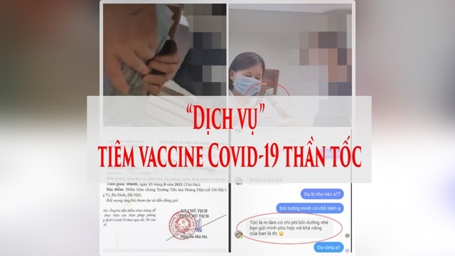 Mất tiền để được tiêm vaccine Covid-19 'thần tốc'. Ảnh: Báo Đại Đoàn Kết. 