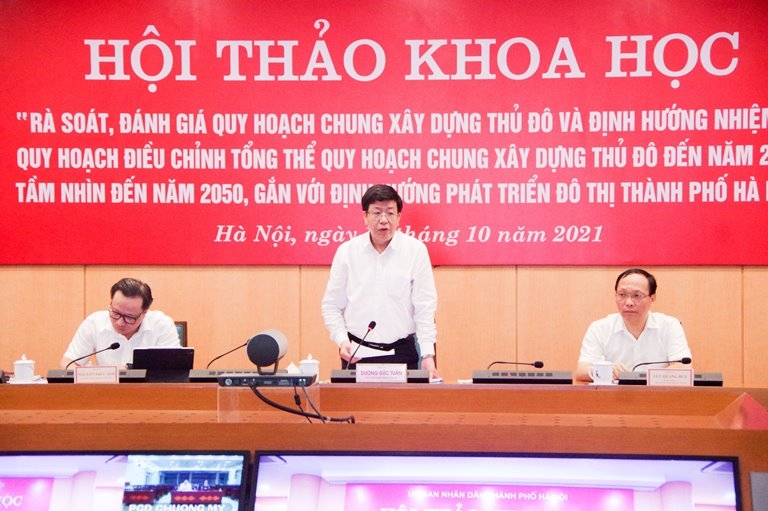 Phó Chủ tịch UBND TP Dương Đức Tuấn phát biểu tại buổi Hội thảo