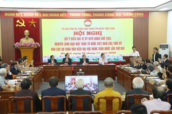 Hội nghị lấy ý kiến các vị Ủy viên Đoàn Chủ tịch, nguyên lãnh đạo MTTQ Việt Nam các thời kỳ vào các dự thảo văn kiện Đại hội đại biểu toàn quốc lần thứ XIII