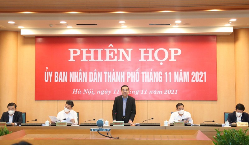 Chủ tịch UBND thành phố Hà Nội Chu Ngọc Anh chủ trì phiên họp