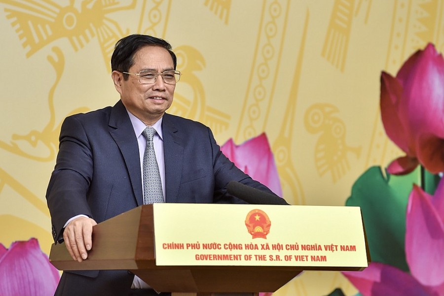 Thủ tướng Chính phủ Phạm Minh Chính phát biểu tại buổi gặp gỡ