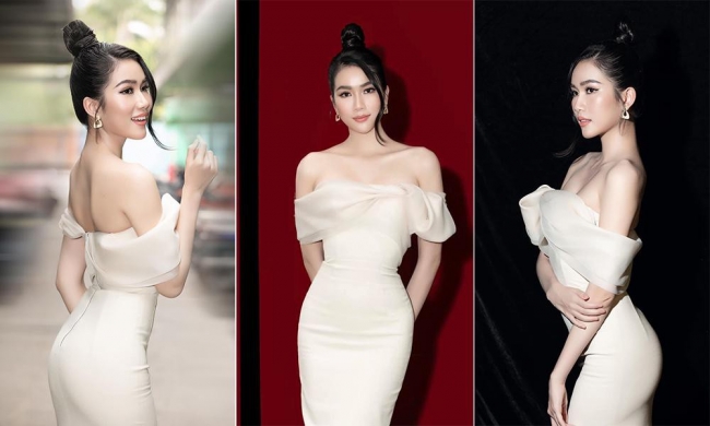 Á hậu Phương Anh ngày càng nóng bỏng, diện váy trễ vai khoe body
