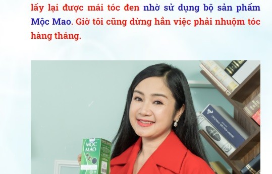 Cảnh báo vi phạm quảng cáo thực phẩm bảo vệ sức khỏe Mộc Tâm Đường, Mộc Mao