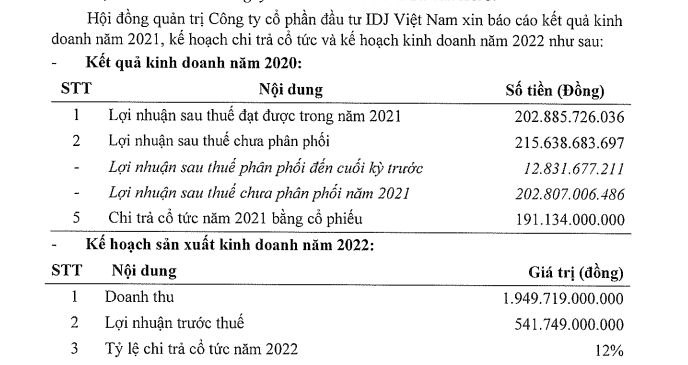 IDJ tham vọng lợi nhuận lớn, triển khai loạt dự án trọng điểm năm 2022