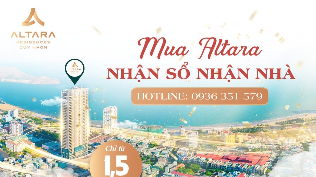 Altara Residences Quy Nhơn đảm bảo quyền lợi cho khách hàng bằng sổ hồng trao tay