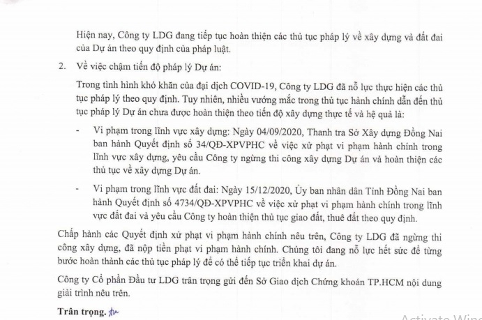 Công ty Đầu tư LDG bị thanh tra dự án xây trái phép gần 500 căn biệt thự