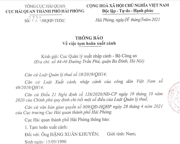 Hải Phòng yêu cầu loạt lãnh đạo doanh nghiệp hoãn xuất cảnh do nợ thuế