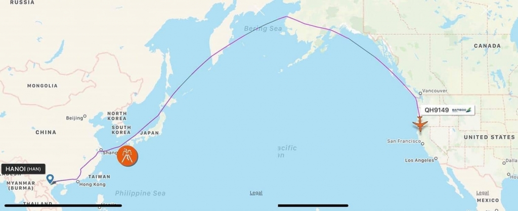 Chuyến bay thẳng đầu tiên của Bamboo Airways đã hạ cánh trên đất Mỹ