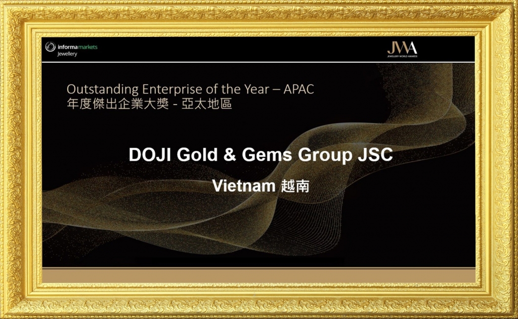 DOJI khẳng định vị thế đầu ngành trang sức vàng bạc đá quý ở các bảng xếp hạng năm 2021