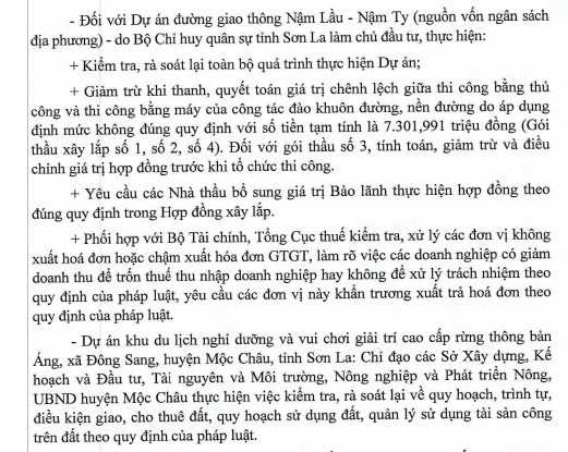 Cần làm rõ có hay không doanh nghiệp trốn thuế tại dự án đường Nậm Lầu - Nậm Ty?