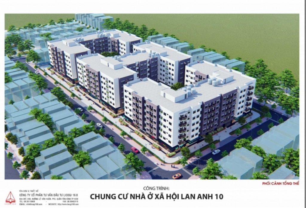 Dự án KDC Lan Anh 10 được Công ty đầu tư xây dựng tới 415 căn chung cư nhà ở xã hội