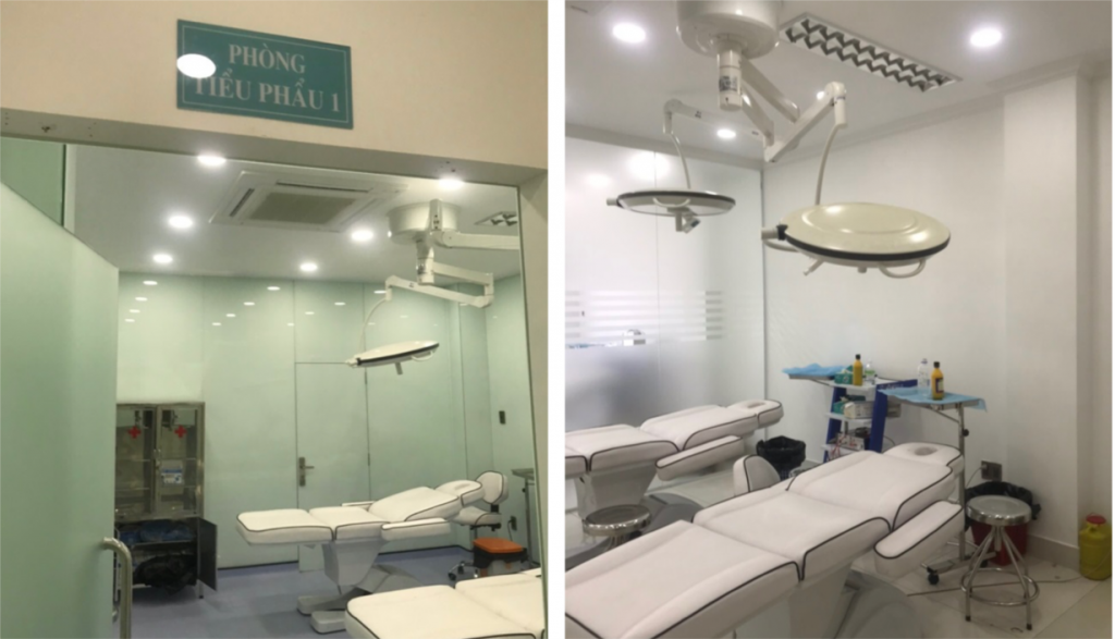Tầng 3 là “phòng tiểu phẫu” có trang bị đèn phẫu thuật, giường phẫu thuật, tủ thuốc cấp cứu…