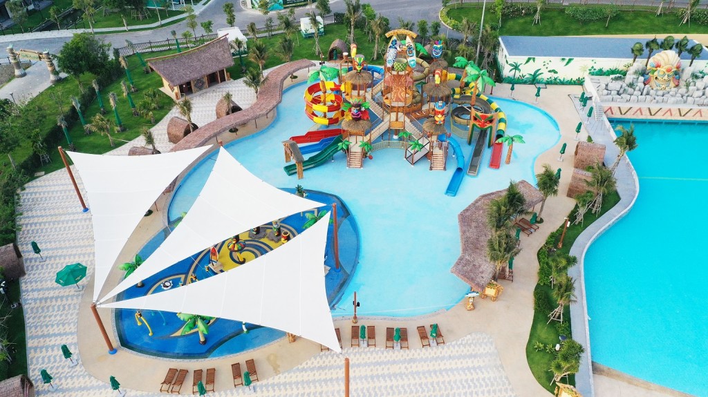 Công viên Tropicana Park lấy ý tưởng từ văn hóa Polynesia, vùng biển Thái Bình Dương