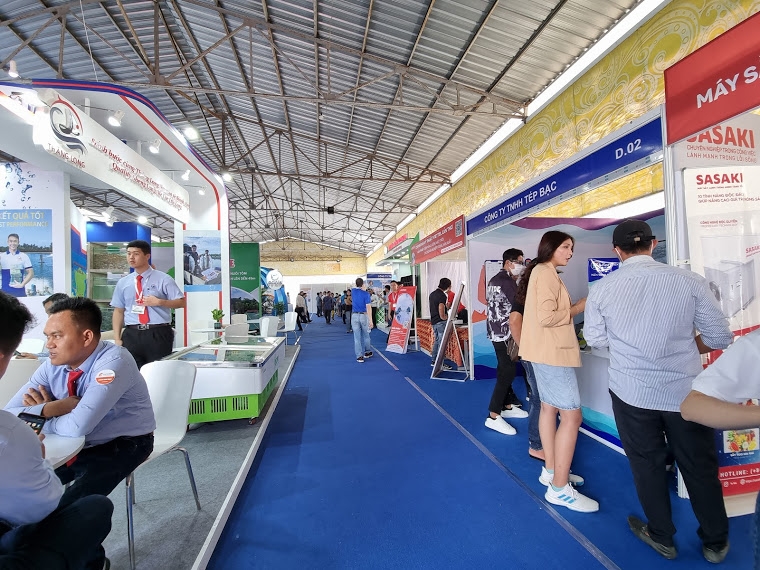 Không gian Hội chợ triển lãm VietShrimp 2021 tại TP Cần Thơ