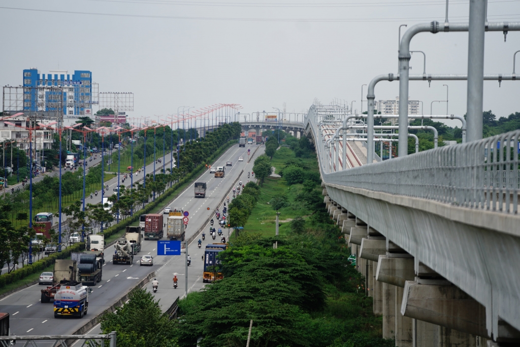 Tuyến Metro số 1 (Bến Thành - Suối Tiên) - công trình trọng điểm của TP Hồ Chí Minh  (Ảnh: Thành Nguyễn)