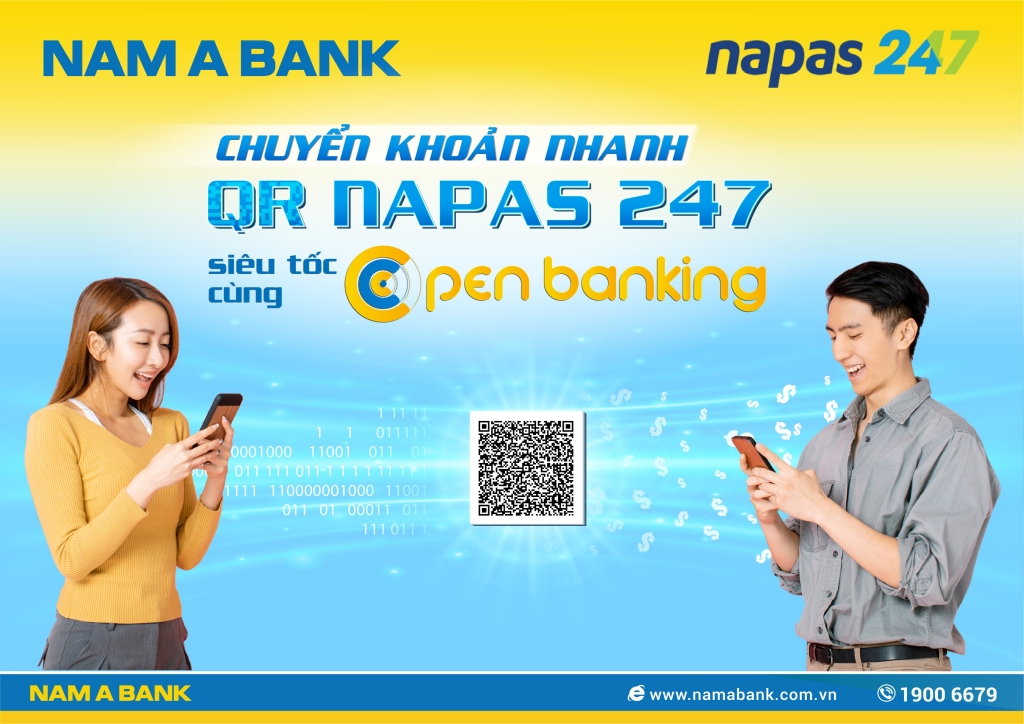 Nam A Bank tiên phong khoản nhanh NAPAS 247 bằng mã QR