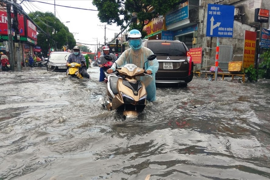 Chương trình giảm ngập nước ở TP HCM chưa phát huy hiệu quả (ảnh M.Q)