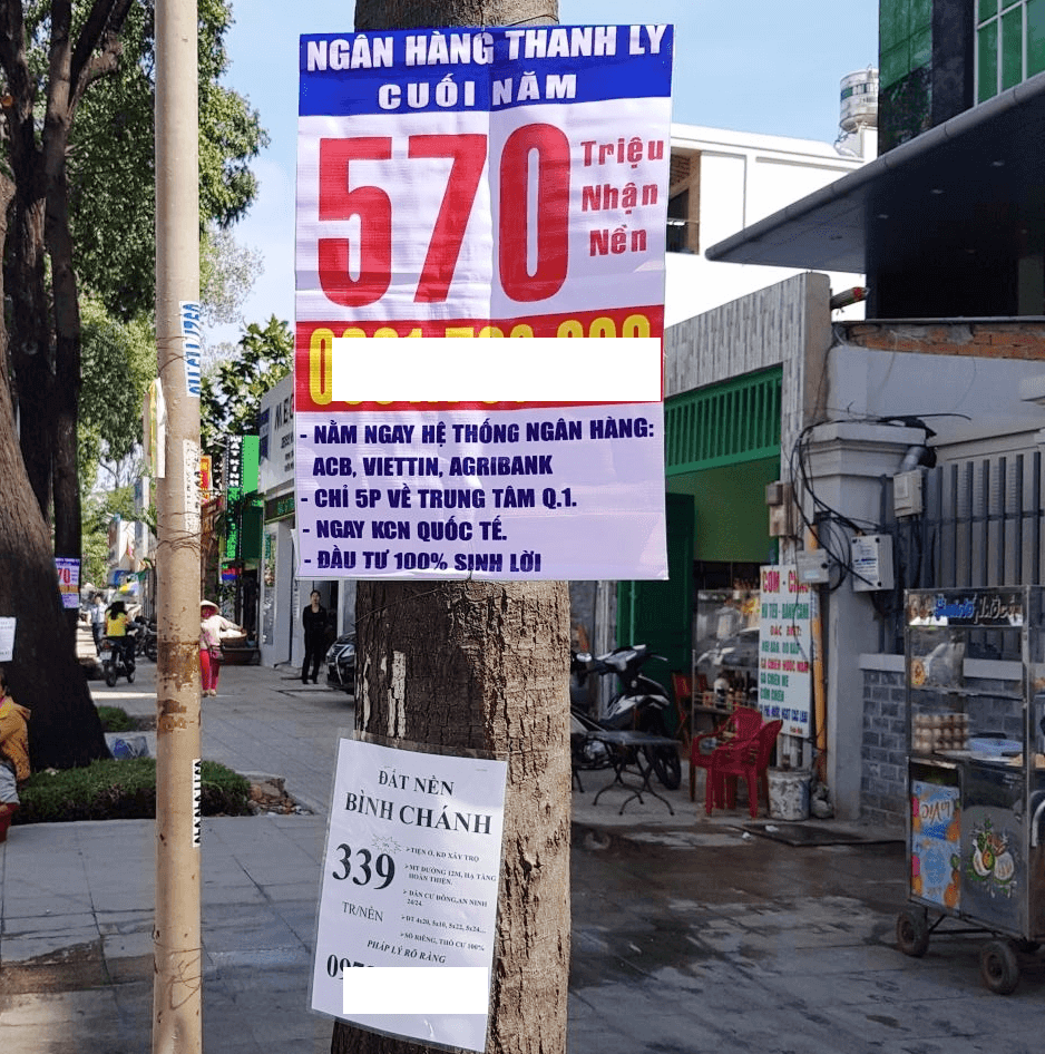 Thông tin rao bán BĐS thanh lý trên đường phố TP Hồ Chí Minh