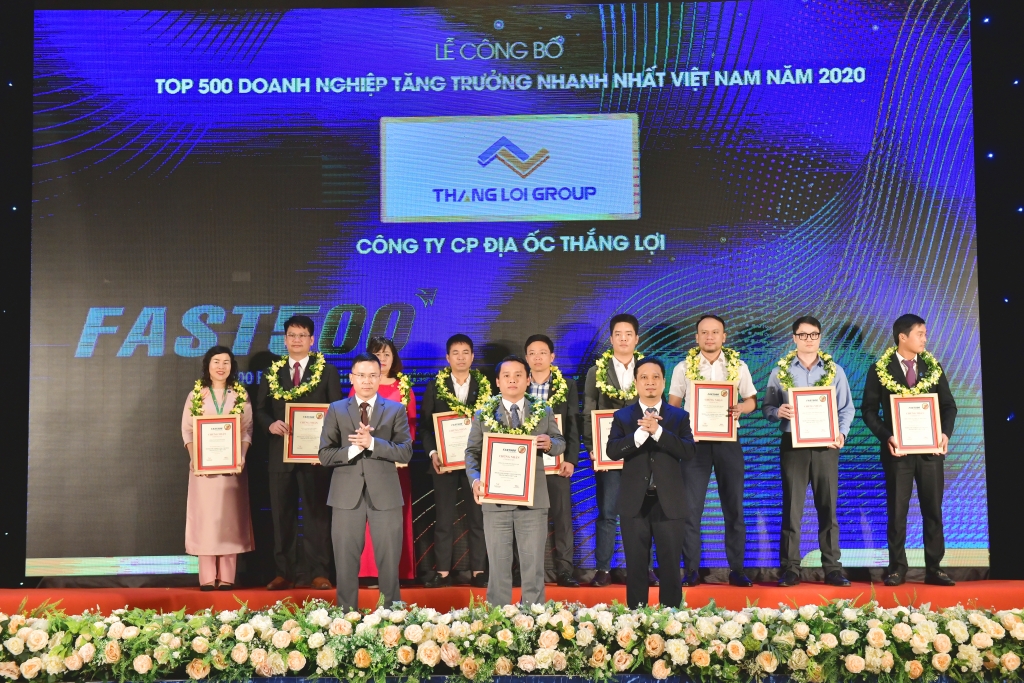 Thắng Lợi Group vinh dự đạt 2 giải thưởng lớn: Top 500 doanh nghiệp tăng trưởng nhanh nhất Việt Nam và Top 44 doanh nghiệp bất động sản tăng trưởng nhanh nhất năm 2020