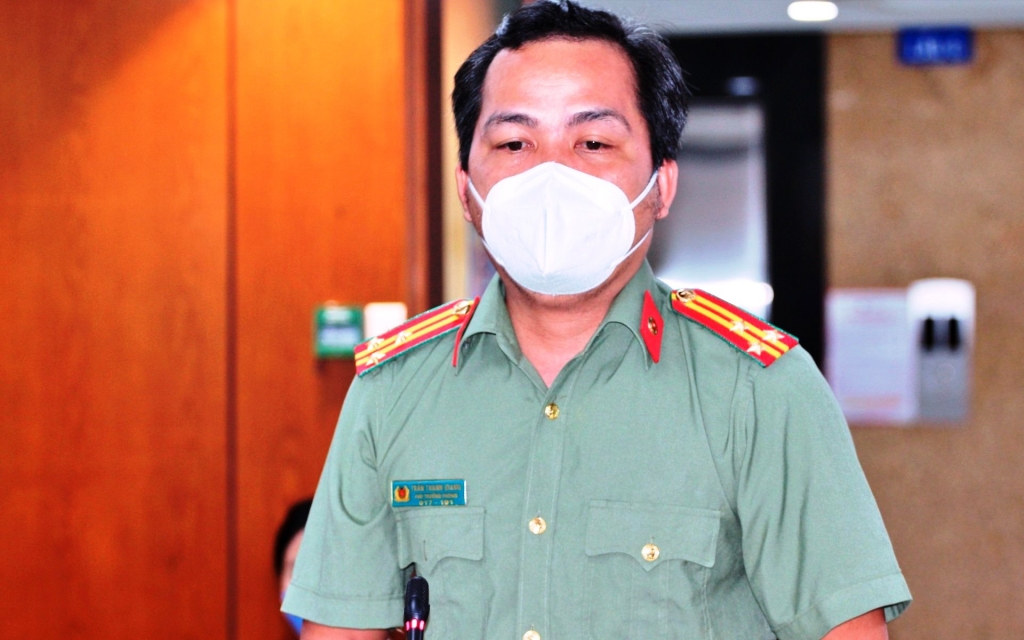 Thượng tá Trần Thanh Giang, Phó trưởng Phòng Tham mưu Công an TP cho biết tại buổi họp báo