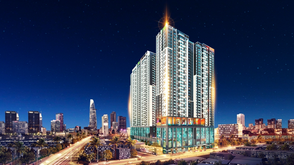 Tổ hợp căn hộ - khách sạn The Grand Manhattan với 3 khối tháp kết nối liền mạch