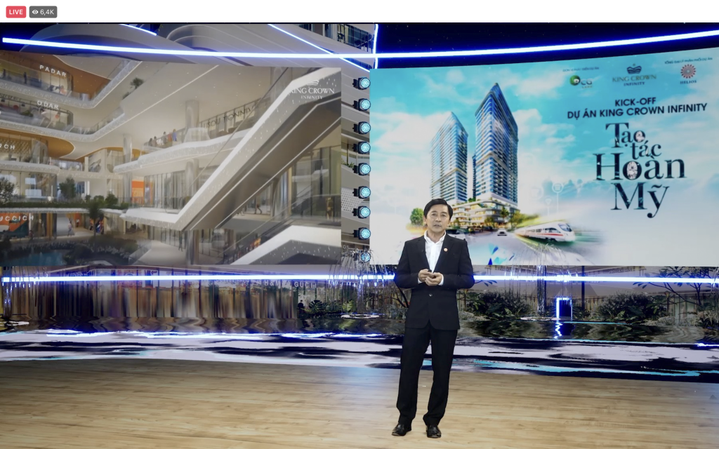 Sự kiện Kick Off dự án King Crown Infinity được tổ chức bằng hình thức tương tác trực tuyến với sân khấu 3D ấn tượng