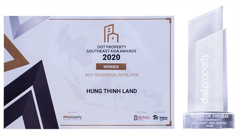 Chứng nhận “Best Residential Developer Southeast Asia 2020” – Nhà phát triển bất động sản nhà ở tốt nhất Đông Nam Á 2020