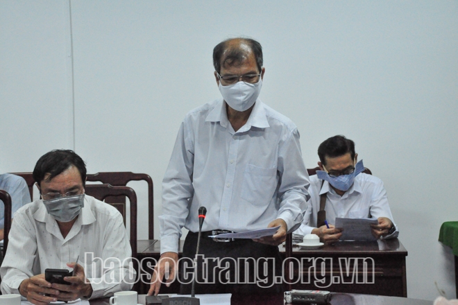 Phó Giám đốc Sở Y tế tỉnh Sóc Trăng Trần Văn Khải thông tin về tình hình khoanh vùng, chống dịch tại Sóc Trăng