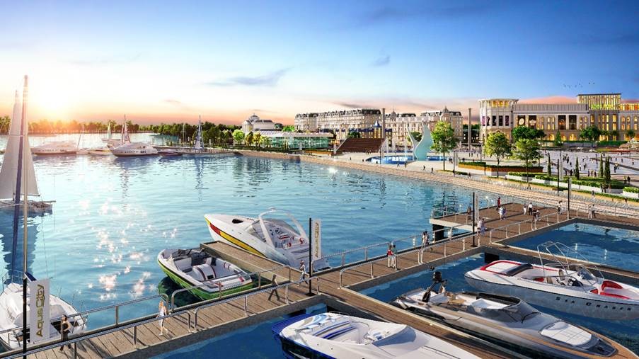 Tổ hợp quảng trường – bến du thuyền Aqua Marina tại Aqua City 