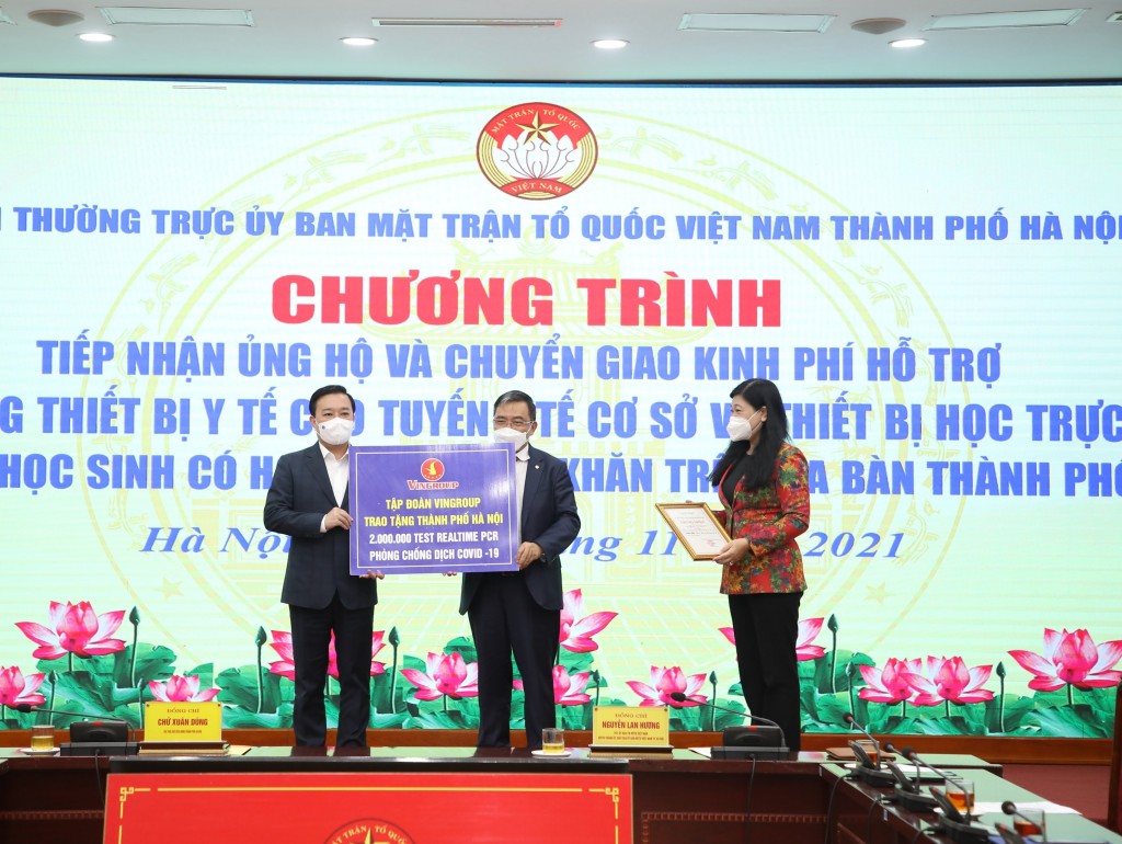 Tiếp nhận, chuyển giao kinh phí hỗ trợ mua trang thiết bị y tế và học trực tuyến