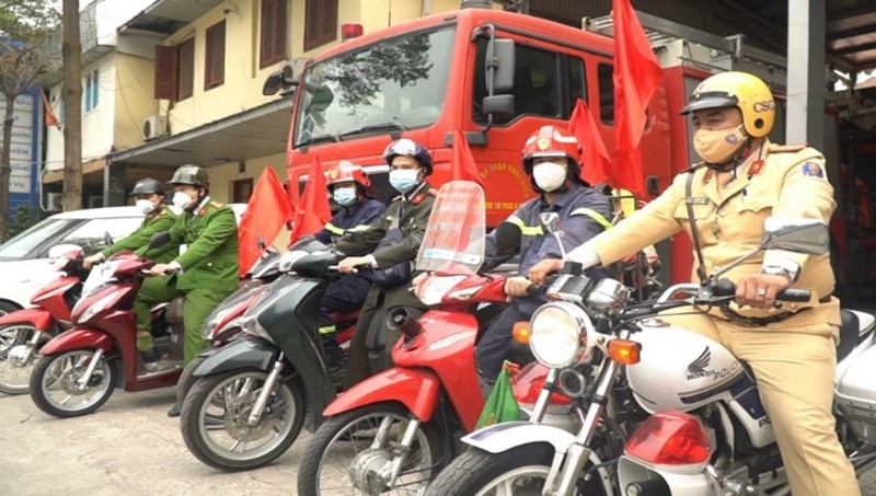 Công an quận Hoàn Kiếm đã phát động cao điểm đảm bảo an toàn phòng cháy, chữa cháy mùa hanh khô và Tết Nguyên đán 2022