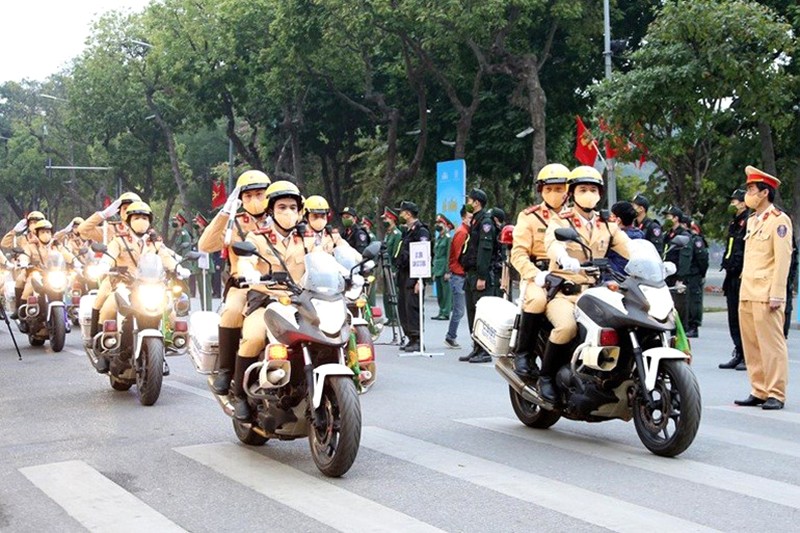 Công an TP Hà Nội ra quân thực hiện cao điểm phòng chống tội phạm trong dịp Tết 
