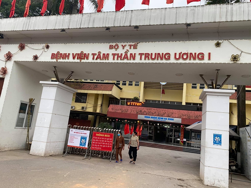 Bệnh viện Tâm thần Trung ương 1 - nơi xảy ra vụ việc đối tượng đổ chức mua bán, sử dụng ma tuý 