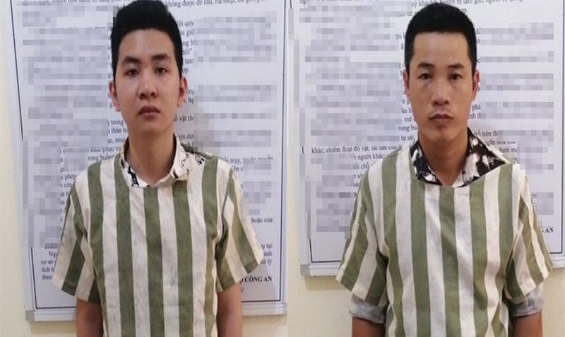 Hai đối tượng Nguyễn Mạnh Cường, Đinh Mạnh Tường bị bắt giữ về tội cưỡng đoạt tài sản 