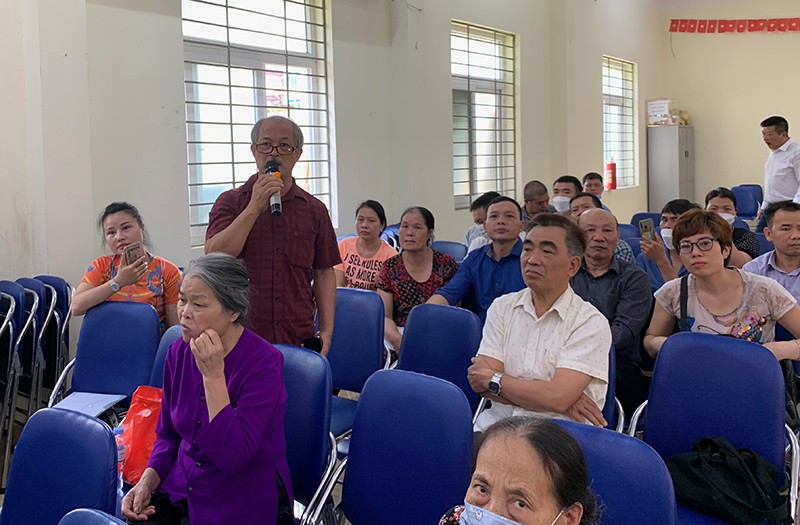 Phát biểu tại hội nghị đối thoại, ông Đỗ Tuấn Hải ở tổ 5 phường Mễ Trì bày tỏ mong muốn tuyến đường sớm được thi công để bớt cảnh ngập lụt, ùn tắc…