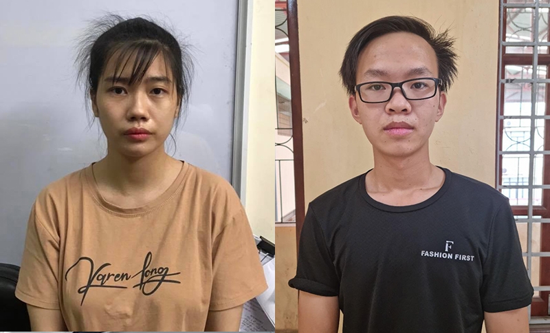 2 trong 4 đối tượng sản xuất hàng giả vừa bị Công an huyện Đô Anh khởi tố, bắt tạm giam