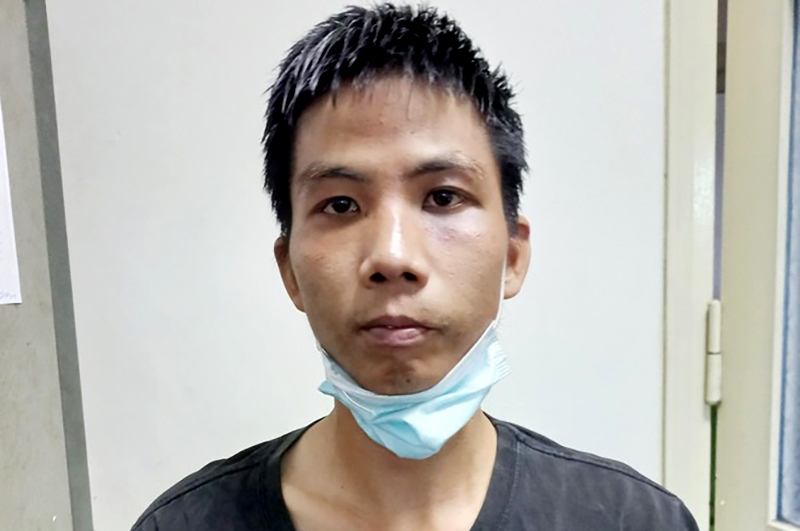 Đối tượng Nguyễn Hữu Hải bị bắt giữ về hành vi trộm cắp tài sản