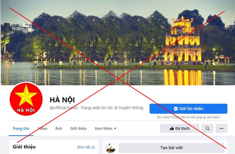 Sở Thông tin và Truyền thông TP Hà Nội thống kê hiện có tới 12 trang giả mạo logo, hình ảnh tài khoản thành phố Hà Nội trên mạng xã hội Facebook